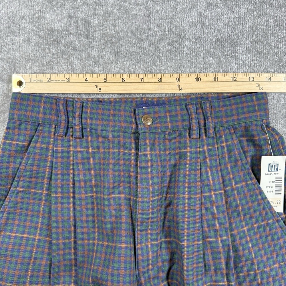 NWT Vintage Gap Short Women's 9/10 Pleated Front High Waist Dark Academia - Picture 4 of 7